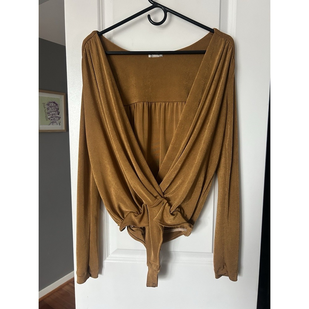 Free People Intimately Free Turnt Bodysuit in Ginger Spice size M
